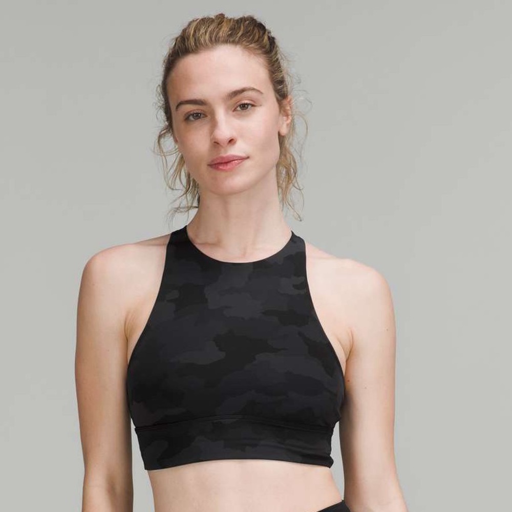 Lululemon Energy High-Neck Longline Camo Bra